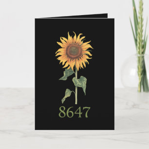 Sonnenblume 8647 86 47 Subtle Anti Trump Floral Bo Karte