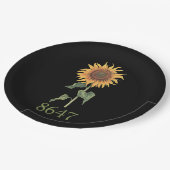 Sonnenblume 8647 86 47 Subtle Anti Trump Floral Bo Pappteller (Schrägansicht)