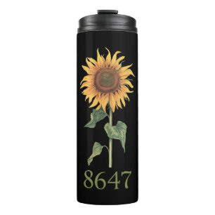 Sonnenblume 8647 86 47 Subtle Anti Trump Floral Bo Thermosbecher