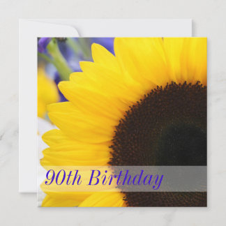 Sonnenblume 90. Geburtstagsparty Einladung