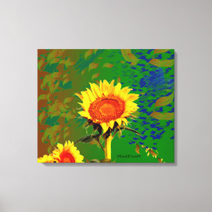 Sonnenblume Abend Leinwanddruck