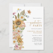 Sonnenblume Abschluss Einladung (Vorderseite)