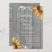 Sonnenblume-Abschluss-Party des Landes laden Einladung (Vorne/Hinten)