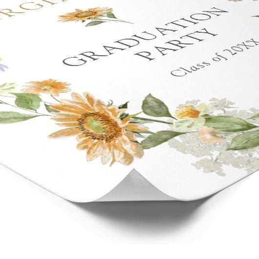 Sonnenblume Abschluss Poster (Ecke)