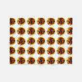 SONNENBLUME ABSTRAKT FLEECEDECKE (Vorderseite (Horizontal))
