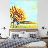 Sonnenblume Abstrakt Leinwanddruck (Insitu (Schlafzimmer))