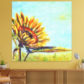 Sonnenblume Abstrakt Leinwanddruck (Insitu (Wohnzimmer))