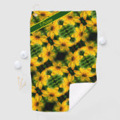 Sonnenblume Abstrakt Personalisiert Golfhandtuch (Insitu)