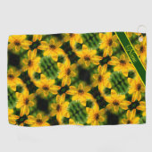 Sonnenblume Abstrakt Personalisiert Golfhandtuch (Horizontal)
