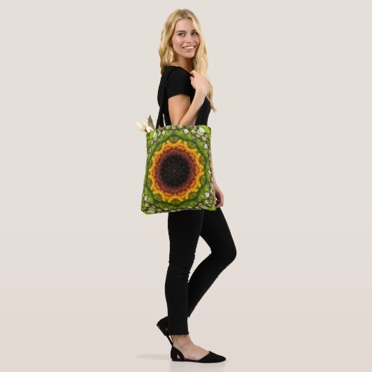 Sonnenblume abstrakte Tasche (Am Model)