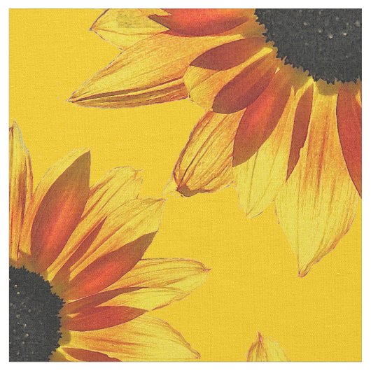 Sonnenblume-abstraktes Gewebe Stoff (Nahaufnahme)