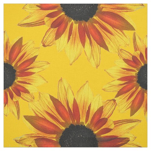 Sonnenblume-abstraktes Gewebe Stoff (Muster)