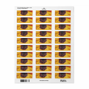 SONNENBLUME-ADRESSEN-ETIKETT SCHABLONE