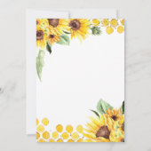 Sonnenblume Afro zu gut, um ein echtes Baby Dusche Einladung (Rückseite)