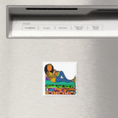 Sonnenblume Afrozentrierter Leser Magnet (In Situ (Geschirrspüler))