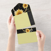 Sonnenblume All In One Einladung (Abreißen)