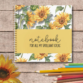 Sonnenblume "All My Brilliant Ideas" Notebook Notizblock