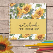 Sonnenblume "All My Brilliant Ideas" Notebook Notizblock