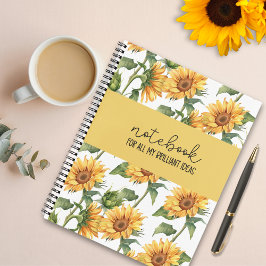 Sonnenblume "All My Brilliant Ideas" Notebook Notizblock