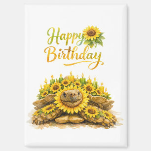 Sonnenblume Alles Gute zum Geburtstag Sulcata-Schi Magnet