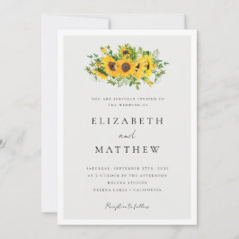 Sonnenblume Alles in einer Hochzeit Einladung