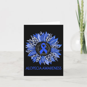 Sonnenblume Alopecia-Bewusstseins-Blaues Band Unte Karte
