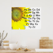 Sonnenblume Alphabet Chart Poster (Küche)