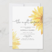 Sonnenblume am Abend vor der Probe Einladung (Vorderseite)