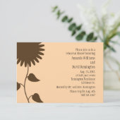 Sonnenblume am Peach Probe Abendessen Einladung (Stehend Vorderseite)