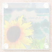 Sonnenblume am Strand du bist mein Sonnenschein Glasuntersetzer (Rückseite)