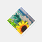 Sonnenblume am Strand du bist mein Sonnenschein Serviette (Ecke)