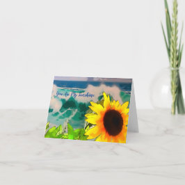 Sonnenblume am Strand du bist meine Sonnenscheinka Karte