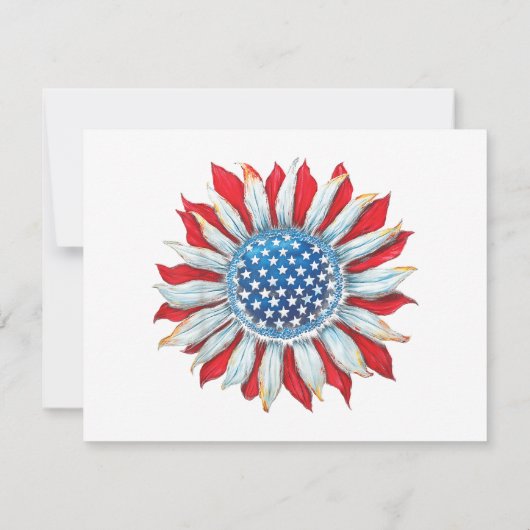 Sonnenblume American Flag 4. Juli Frauen Männer Me (Rückseite)