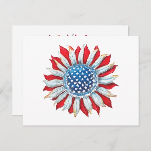 Sonnenblume American Flag 4. Juli Frauen Männer Me (Vorne/Hinten)