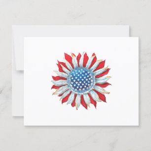 Sonnenblume American Flag 4. Juli Frauen Männer Me RSVP Karte