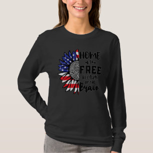 Sonnenblume Amerikanische Flagge Für Männer Frauen T-Shirt