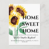 Sonnenblume Änderung der Adresse Postkarte | Wir h (Vorderseite)