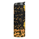 Sonnenblume Animal Print Tumbler Thermosbecher (Nach links gedreht)