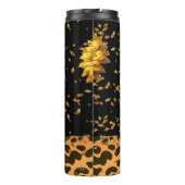 Sonnenblume Animal Print Tumbler Thermosbecher (Rückseite)