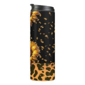Sonnenblume Animal Print Tumbler Thermosbecher (Nach rechts gedreht)