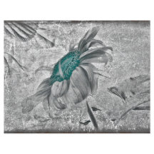 Sonnenblume Aquamarin Grau Vintag antike Textur