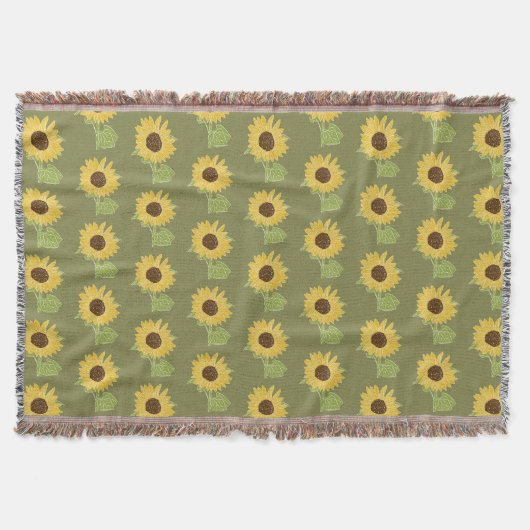 Sonnenblume Aquarell Decke (Vorderseite)