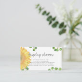 Sonnenblume Aquarell Dusche anzeigen Begleitkarte (Stehend Vorderseite)