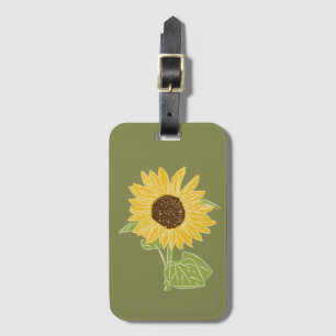 Sonnenblume Aquarell Gepäckanhänger