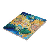 Sonnenblume-Aquarell-Kunst Fliese (Seite)