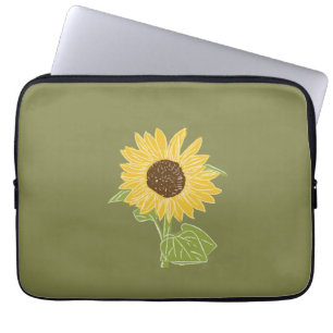 Sonnenblume Aquarell Laptopschutzhülle