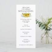 Sonnenblume Aquarell rustikale Hochzeit Flachbilds (Stehend Vorderseite)