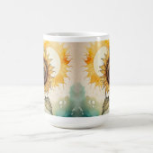 Sonnenblume Aquarell Tasse, Kaffeebecher Geschenk Kaffeetasse (Mittel)