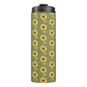 Sonnenblume Aquarell Thermosbecher