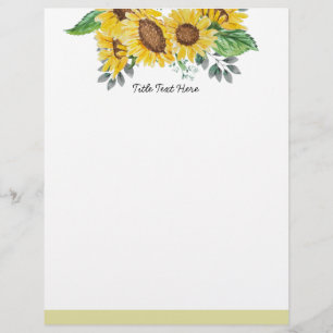 Sonnenblume Aquarellblume, Kopfsalat Briefbogen